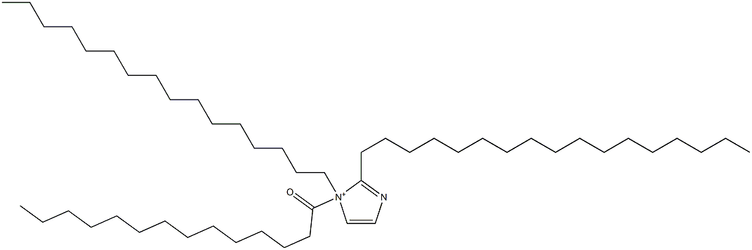 2-Heptadecyl-1-hexadecyl-1-tetradecanoyl-1H-imidazol-1-ium Struktur