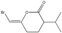 (6Z)-6-(Bromomethylene)-3-isopropyltetrahydro-2H-pyran-2-one Structure