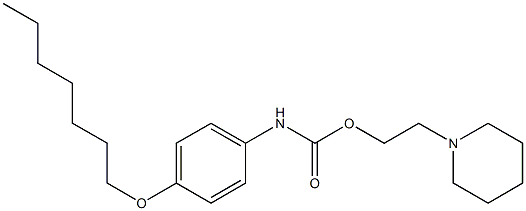 [4-(Heptyloxy)phenyl]carbamic acid 2-piperidinoethyl ester 结构式