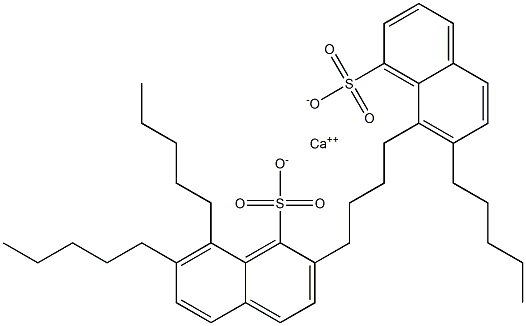 Bis(7,8-dipentyl-1-naphthalenesulfonic acid)calcium salt Structure