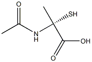 (2R)-2-(Acetylamino)-2-mercaptopropionic acid Structure