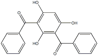 2,4-ジベンゾイルベンゼン-1,3,5-トリオール 化学構造式