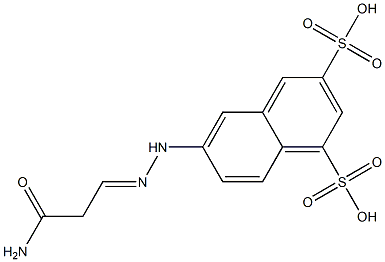 6-[2-(2-Carbamoylethylidene)hydrazino]-1,3-naphthalenedisulfonic acid Struktur