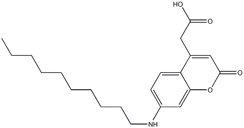 7-(Decylamino)-2-oxo-2H-1-benzopyran-4-acetic acid Struktur