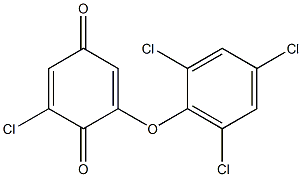 2-(2,4,6-トリクロロフェノキシ)-6-クロロ-1,4-ベンゾキノン 化学構造式
