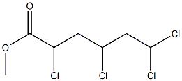 2,4,6,6-テトラクロロカプロン酸メチル 化学構造式
