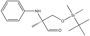 (S)-2-Anilino-2-methyl-3-(tert-butyldimethylsiloxy)propanal Struktur