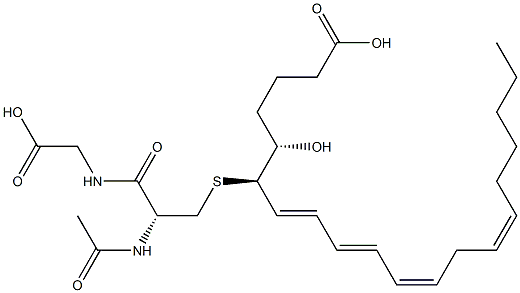 (5S,6R,7E,9E,11Z,14Z)-6-[[(R)-2-(Acetylamino)-3-oxo-3-[(carboxymethyl)amino]propyl]thio]-5-hydroxy-7,9,11,14-icosatetraenoic acid|