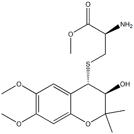 S-[[(3R,4S)-3,4-Dihydro-3-hydroxy-6,7-dimethoxy-2,2-dimethyl-2H-1-benzopyran]-4-yl]-L-cysteine methyl ester