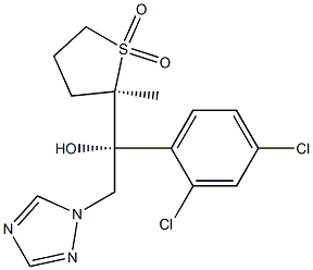 (1R)-1-(2,4-Dichlorophenyl)-1-[[(2S)-tetrahydro-2-methylthiophene 1,1-dioxide]-2-yl]-2-(1H-1,2,4-triazol-1-yl)ethanol Struktur