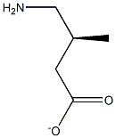(S)-4-Aminio-3-methylbutyric acid anion Struktur