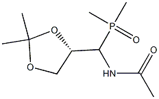 [(S)-(2,2-Dimethyl-1,3-dioxolan-4-yl)(acetylamino)methyl]dimethylphosphine oxide Structure