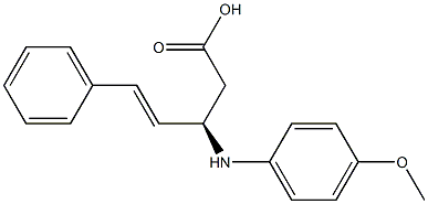 (3R)-3-(4-Methoxyphenylamino)-5-phenyl-4-pentenoic acid Struktur