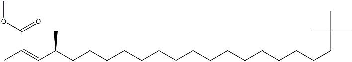 [S,Z,(-)]-2,4,21,21-Tetramethyl-2-docosenoic acid methyl ester Struktur