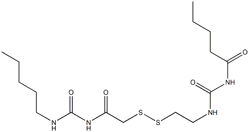 1-Pentanoyl-3-[2-[[(3-pentylureido)carbonylmethyl]dithio]ethyl]urea