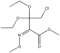 (Z)-4-クロロ-3,3-ジエトキシ-2-メトキシイミノ酪酸メチル 化学構造式