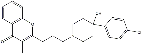 2-[3-[4-(p-Chlorophenyl)-4-hydroxypiperidino]propyl]-3-methylchromone Structure