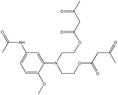 3'-[Bis[2-(acetoacetyloxy)ethyl]amino]-4'-methoxyacetanilide Structure