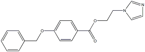 4-(ベンジルオキシ)安息香酸[2-(1H-イミダゾール-1-イル)エチル] 化学構造式