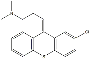 3-[(E)-2-Chloro-9H-thioxanthen-9-ylidene]-N,N-dimethyl-1-propanamine Struktur