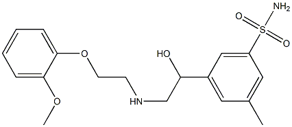 5-[1-Hydroxy-2-[[2-(o-methoxyphenoxy)ethyl]amino]ethyl]-3-methylbenzenesulfonamide|