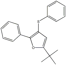 5-tert-Butyl-2-phenyl-3-(phenylthio)furan Struktur