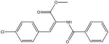 (E)-2-Benzoylamino-3-(4-chlorophenyl)propenoic acid methyl ester Structure