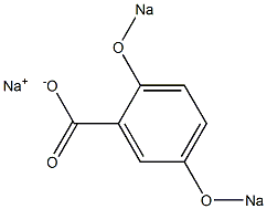 2,5-Bis(sodiooxy)benzoic acid sodium salt Struktur