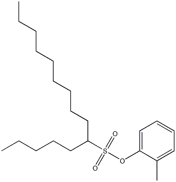 6-Pentadecanesulfonic acid 2-methylphenyl ester Struktur