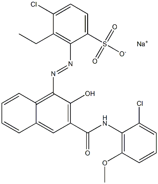  4-Chloro-3-ethyl-2-[[3-[[(2-chloro-6-methoxyphenyl)amino]carbonyl]-2-hydroxy-1-naphtyl]azo]benzenesulfonic acid sodium salt