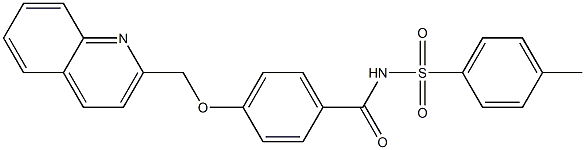 4-(2-キノリニルメトキシ)-N-(p-トリルスルホニル)ベンズアミド 化学構造式