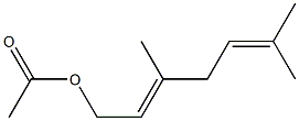 酢酸[(2E)-3,6-ジメチル-2,5-ヘプタジエニル] 化学構造式