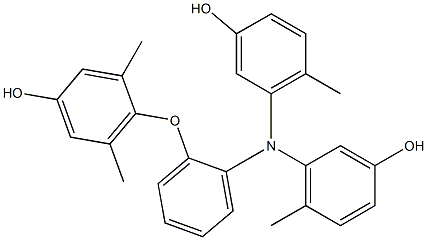 N,N-Bis(3-hydroxy-6-methylphenyl)-2-(4-hydroxy-2,6-dimethylphenoxy)benzenamine Structure