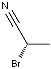 [S,(-)]-2-ブロモプロピオノニトリル 化学構造式