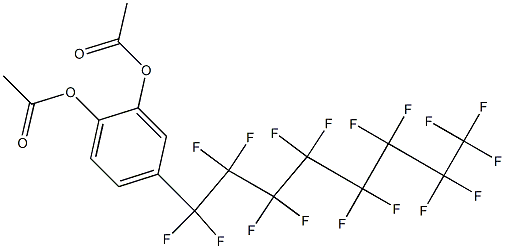 4-(Heptadecafluorooctyl)benzene-1,2-diol diacetate Structure