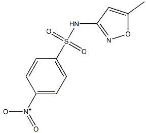 N-(5-メチルイソオキサゾール-3-イル)-4-ニトロベンゼンスルホンアミド 化学構造式