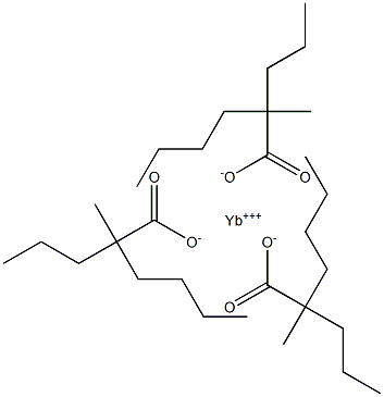 Ytterbium tris(2-methyl-2-propylhexanoate) Structure