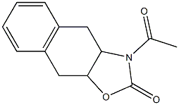 3-アセチル-3a,4,9,9a-テトラヒドロナフト[2,3-d]オキサゾール-2(3H)-オン 化学構造式