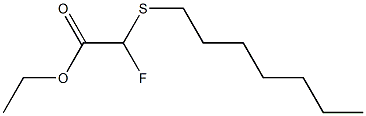 (Heptylthio)fluoroacetic acid ethyl ester Structure