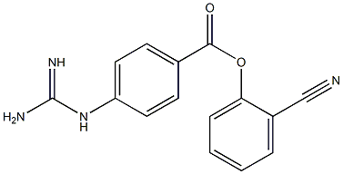 4-Guanidinobenzoic acid 2-cyanophenyl ester Struktur