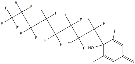 4-(Heptadecafluorooctyl)-4-hydroxy-3,5-dimethyl-2,5-cyclohexadien-1-one 结构式