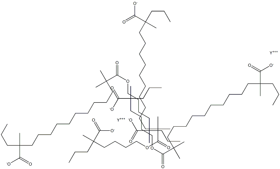 Yttrium 2,2-dimethyloctanoate=bis(2-methyl-2-propylhexanoate) Struktur