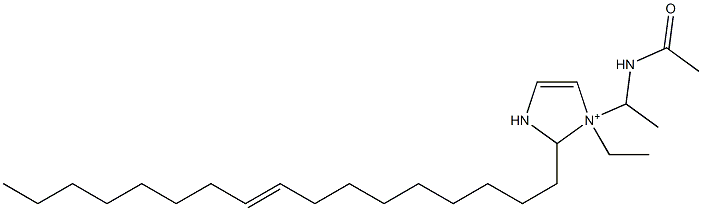 1-[1-(Acetylamino)ethyl]-1-ethyl-2-(9-heptadecenyl)-4-imidazoline-1-ium Structure