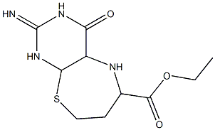 Decahydro-2-imino-4-oxopyrimido[4,5-b][1,4]thiazepine-6-carboxylic acid ethyl ester Structure