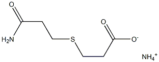 3-(2-Carbamoylethylthio)propionic acid ammonium salt Structure