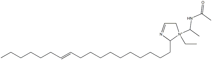 1-[1-(アセチルアミノ)エチル]-1-エチル-2-(11-オクタデセニル)-3-イミダゾリン-1-イウム 化学構造式