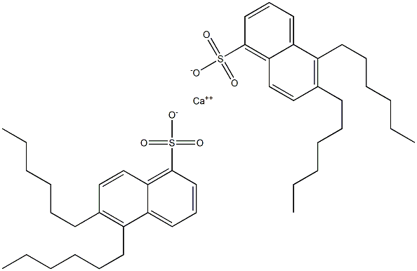 Bis(5,6-dihexyl-1-naphthalenesulfonic acid)calcium salt Structure