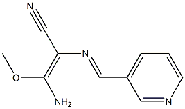 (E)-3-Amino-3-methoxy-2-[(3-pyridinyl)methyleneamino]propenenitrile Struktur