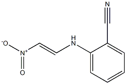 (E)-1-[(2-シアノフェニル)アミノ]-2-ニトロエテン 化学構造式