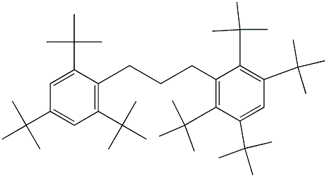 1-(2,3,5,6-テトラ-tert-ブチルフェニル)-3-(2,4,6-トリ-tert-ブチルフェニル)プロパン 化学構造式